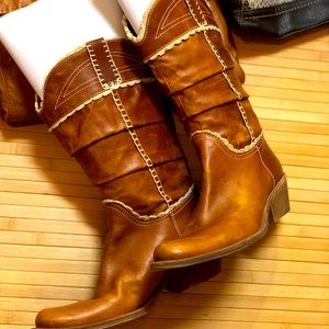 BCBG Leather Azria Cowboy boots